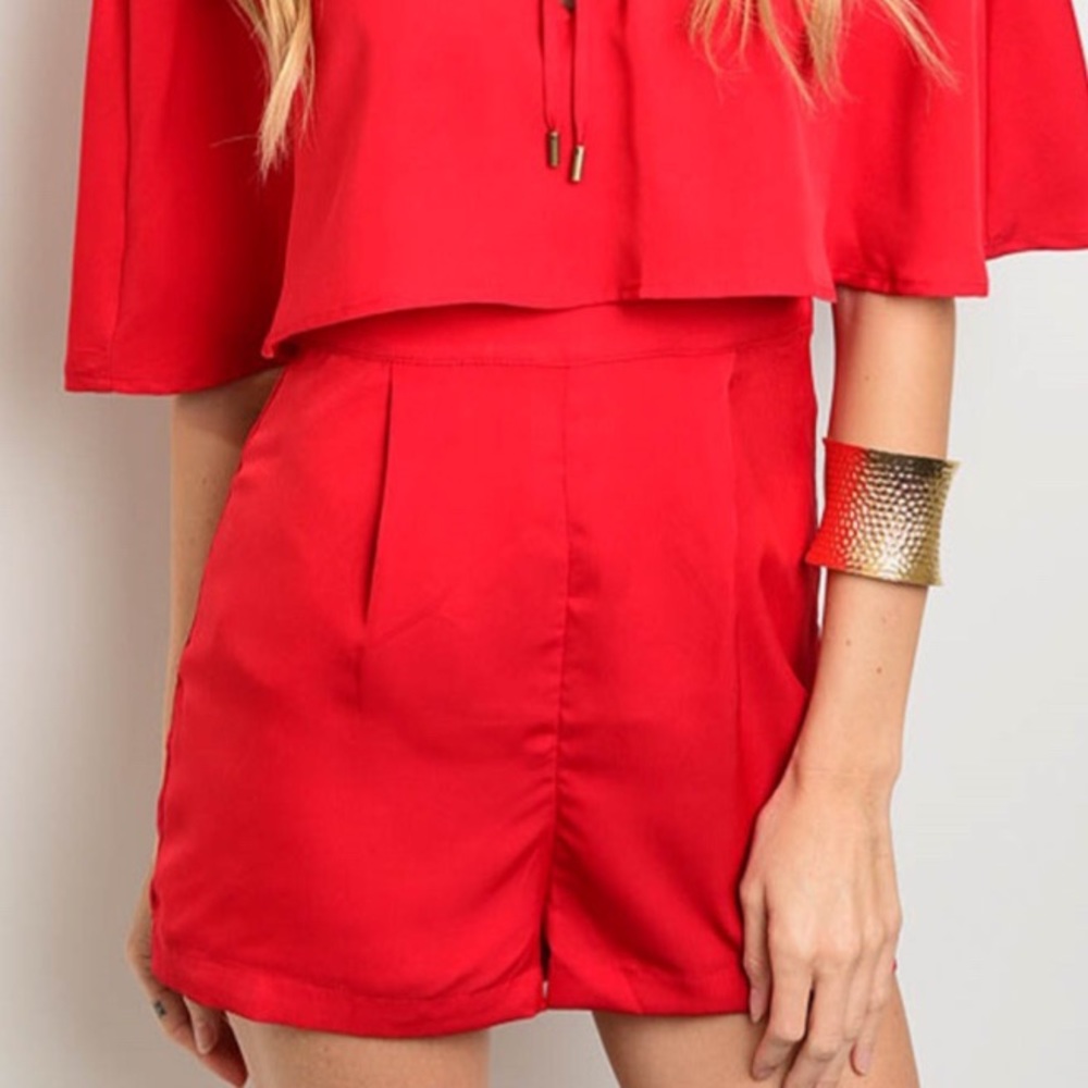 Red Cape Romper - Picture 3 of 4
